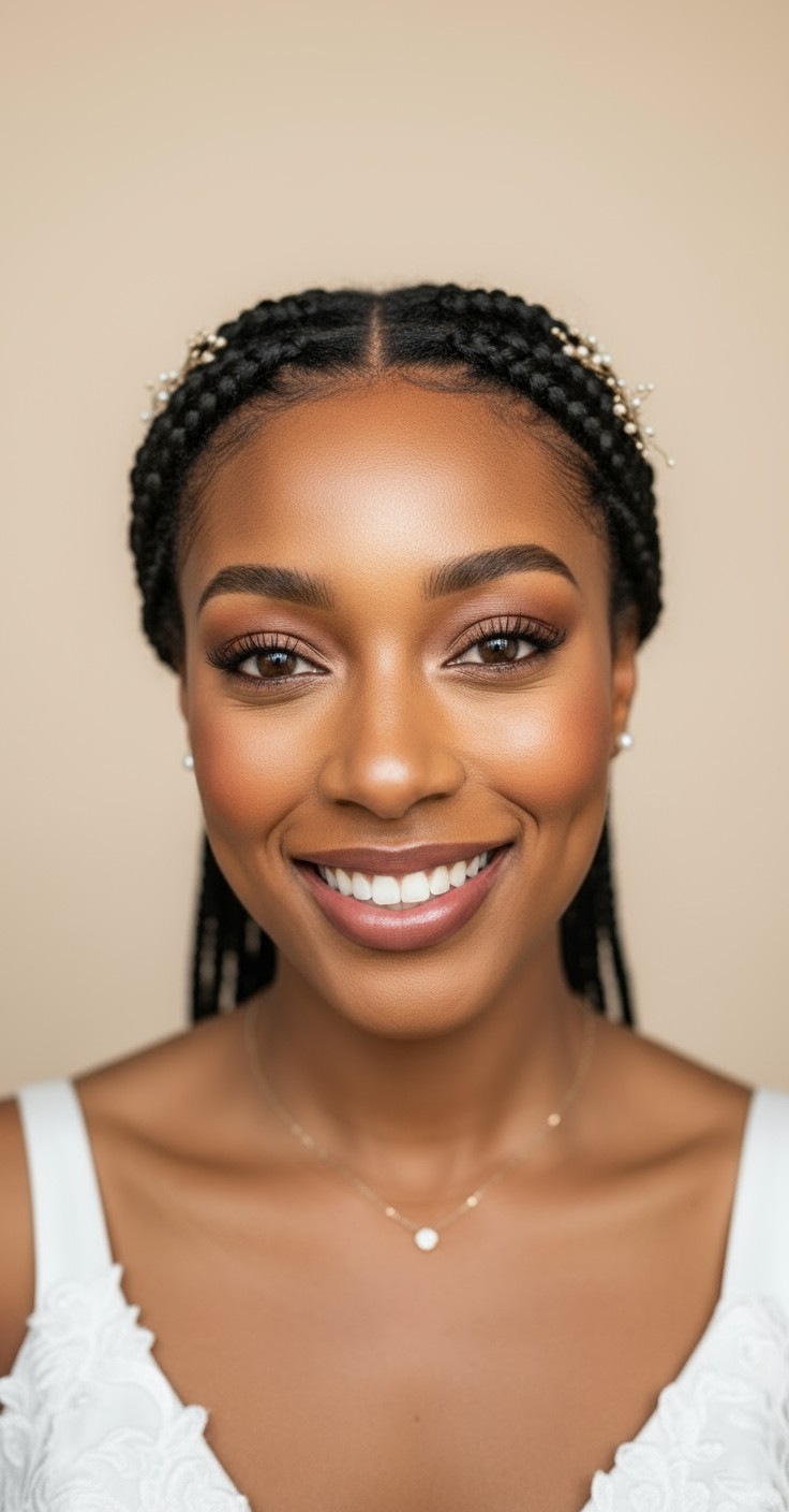 After Boho Braid Wedding Hair